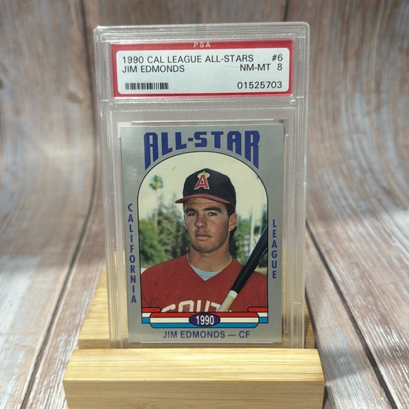 1990 Cal League All-Stars Jim Edmonds #6 PSA NM-MT 8 Baseball Card Item #ME552 - Picture 1 of 3